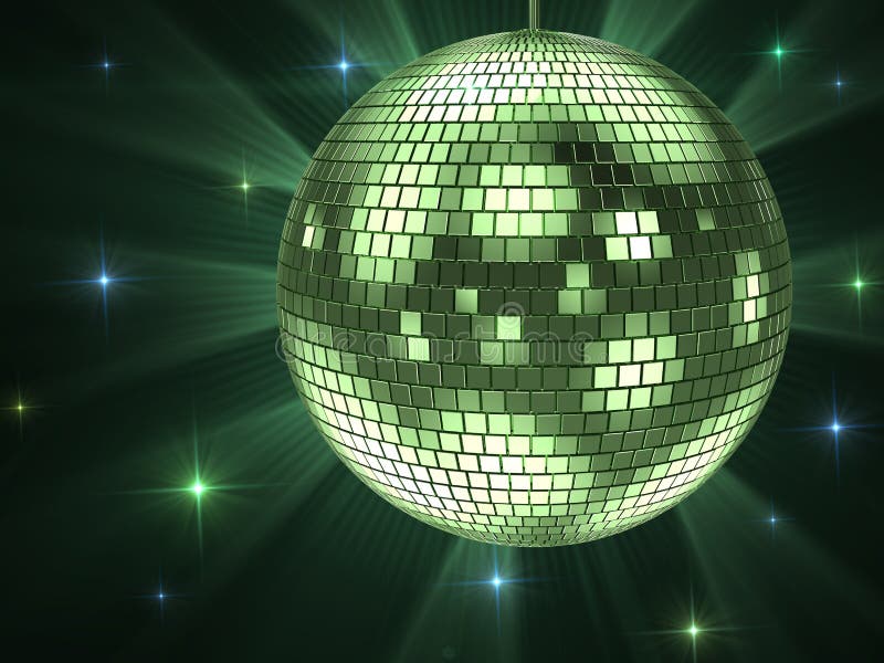 Green disco ball stock illustration. Illustration of electronic 23409849