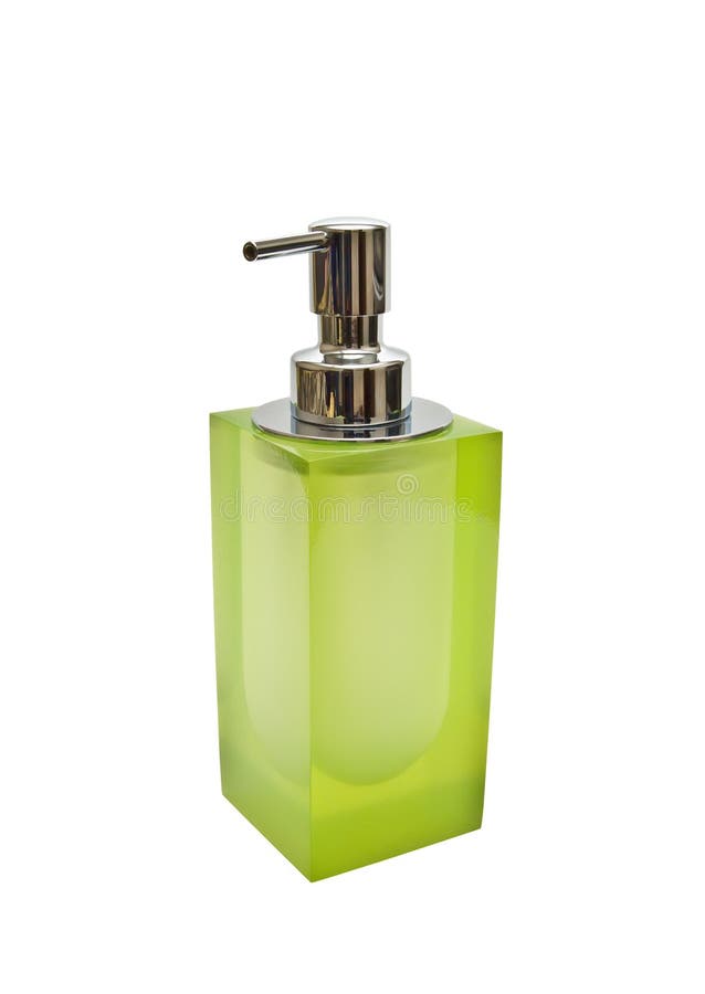 Green Dispenser On A White Background Stock Image Image of toiletries