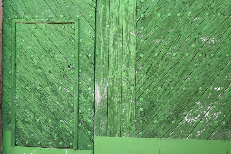 Green door detail