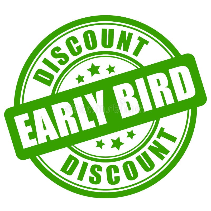 Early Bird Discount Vector Label Stock Vector Illustration of