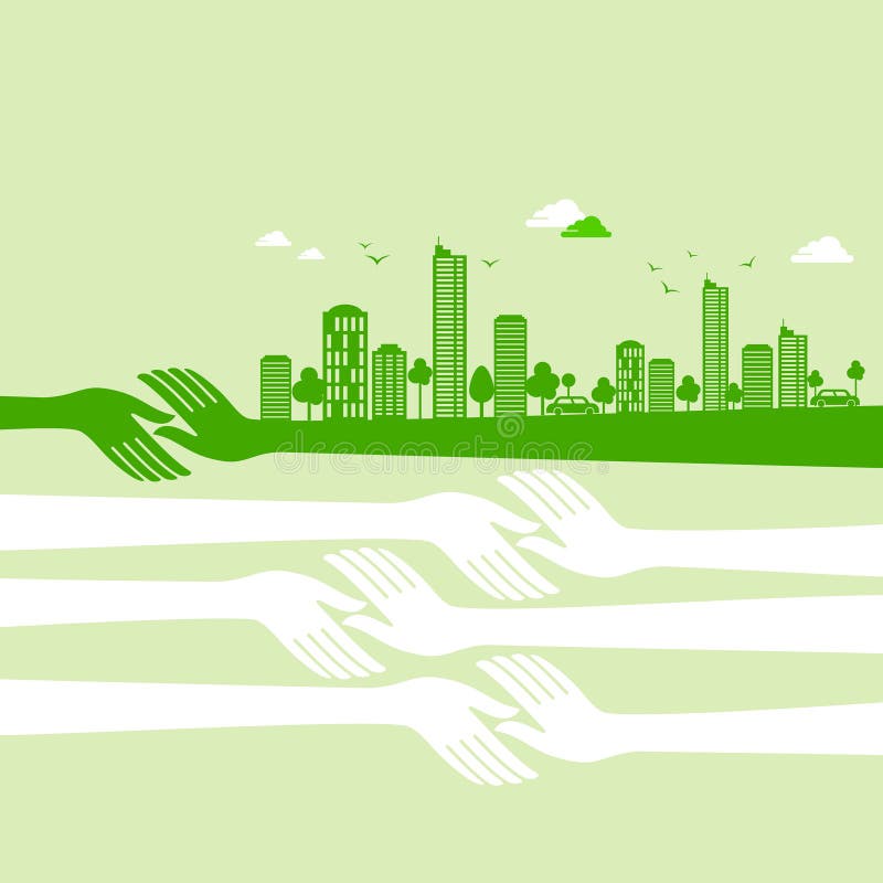 Green earth- ecology concept with comunication