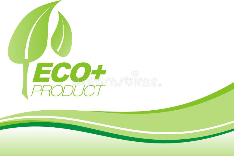 Green Eco+ leaflet stock vector. Illustration of shape 20646069