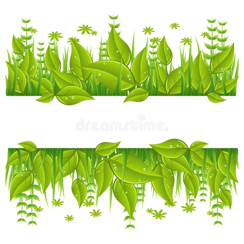 Frame Corners with Green Leaves or Foliage Vector Illustration Stock Vector  - Illustration of foliage, arrangement: 198342390