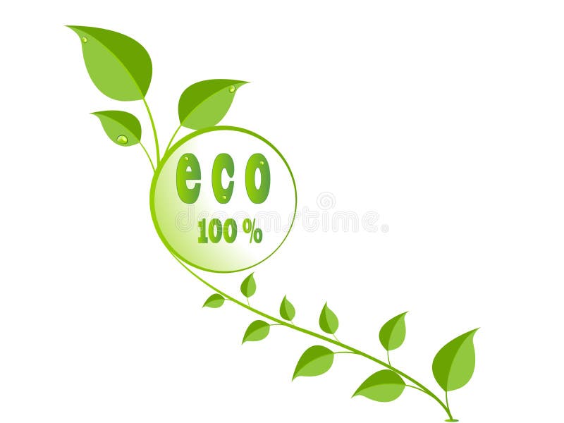 Green ecological leaves logo