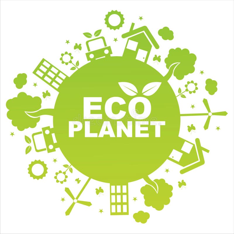 Green ecological planet