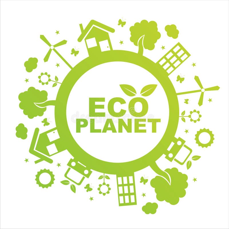 Green ecological planet