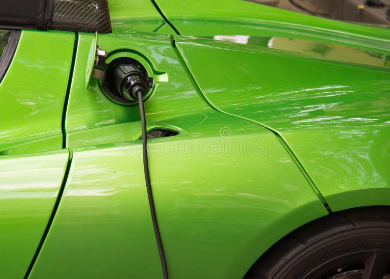 Green electric car charging