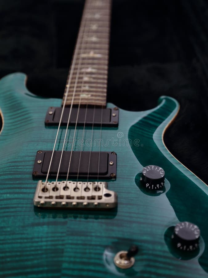 Green Electric Guitar editorial photography. Image of music 79700472