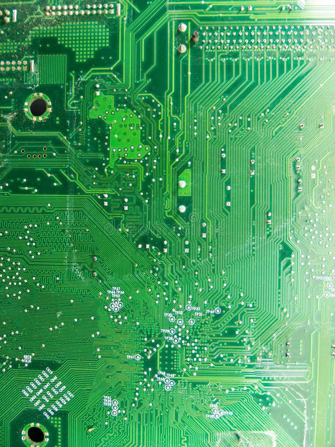 Green Electronic Circuit Board Stock Image - Image of circuit, industry ...