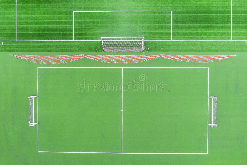 Soccer Field Goal from Above Stock Image Image of place, shadow