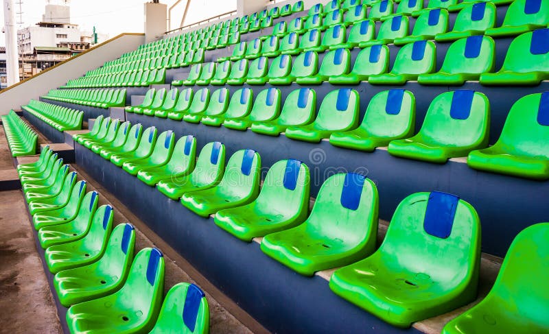 Empty Green Stadium Seats stock photo. Image of ballfield - 30576948