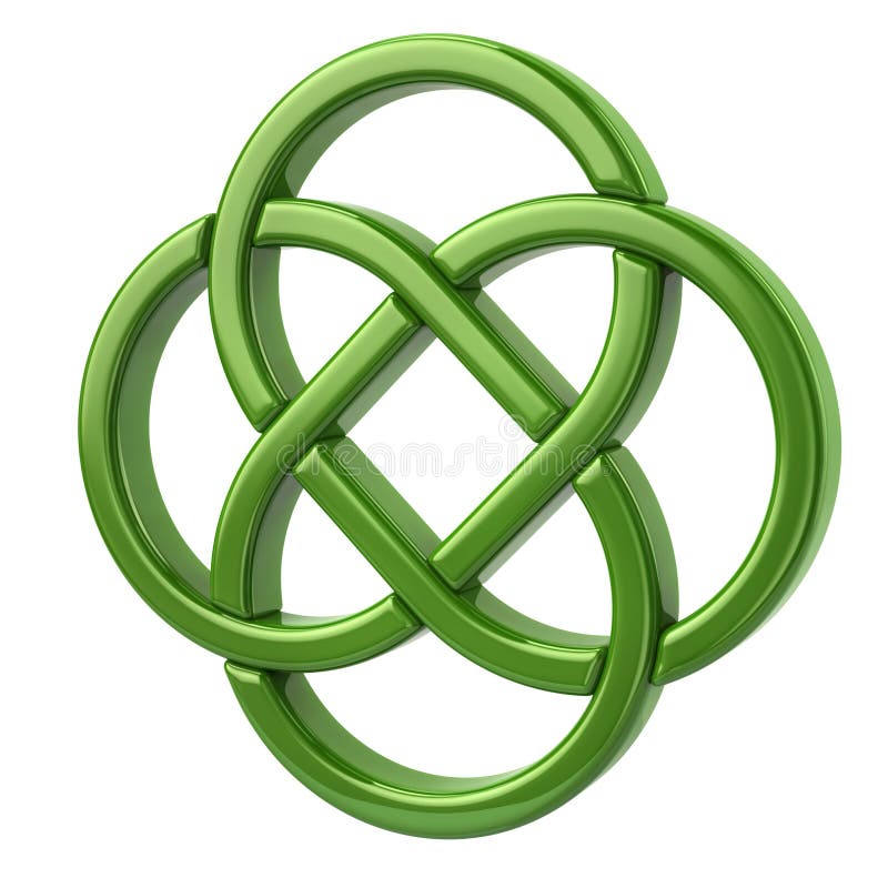 Green endless celtic knot stock illustration Green endless celtic knot stock illustration