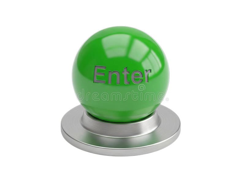 Green enter button royalty free illustration