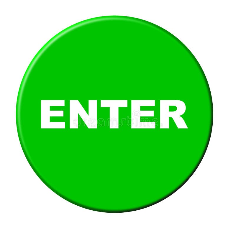 Green enter button stock illustration