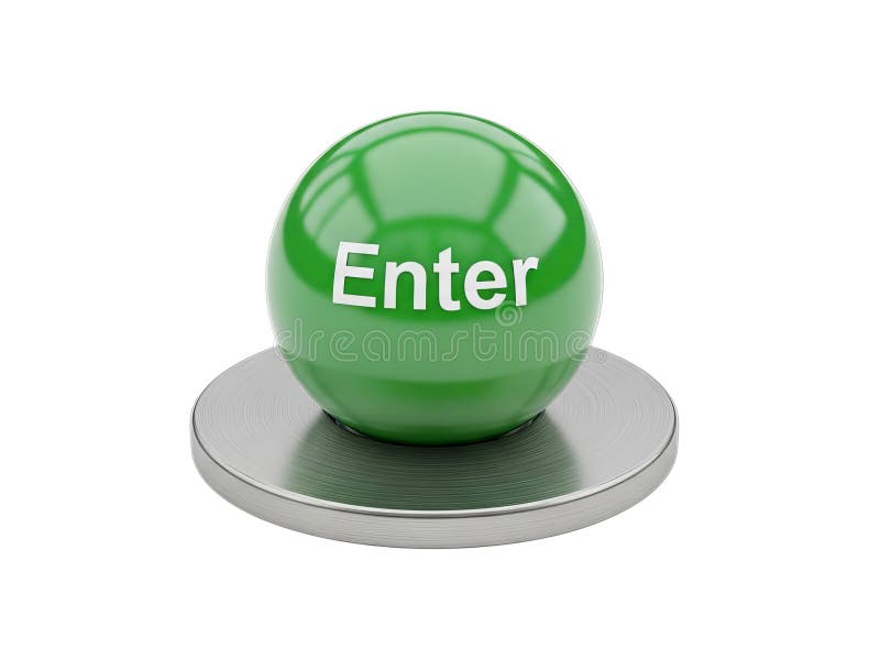 Green enter button royalty free illustration