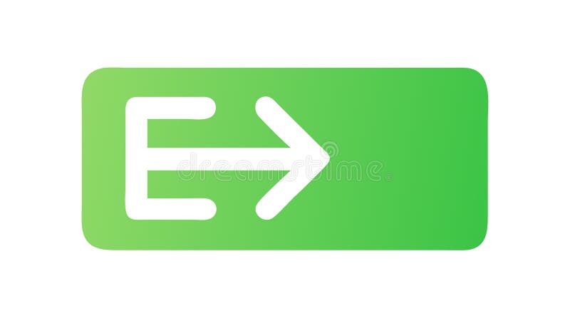 Green Enter Doorway Icon, Access Login Exit Button, vector design Generative AI vector illustration