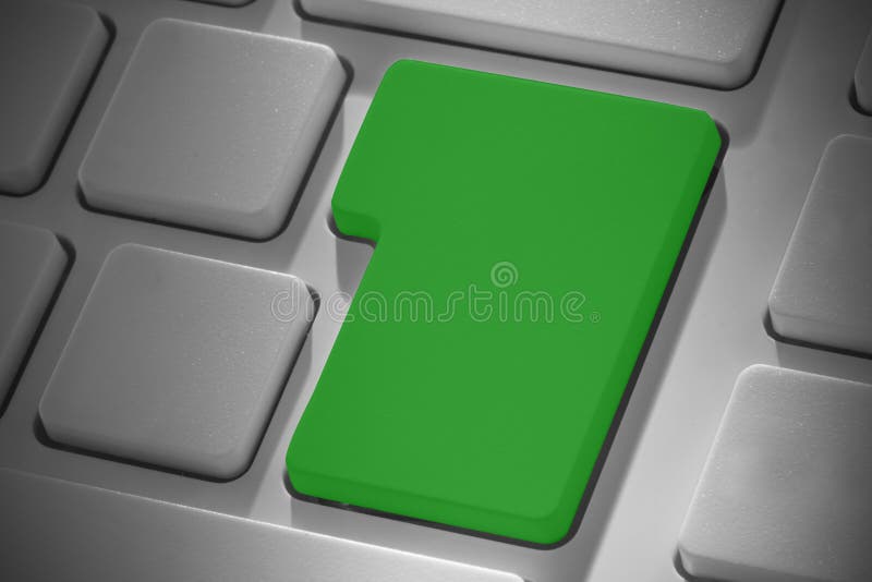 Green enter key on keyboard royalty free illustration