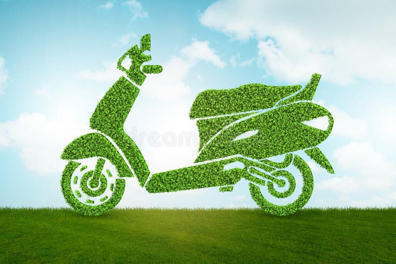 Green Environmentally Friendly Vehicle Concept 3d Rendering Stock