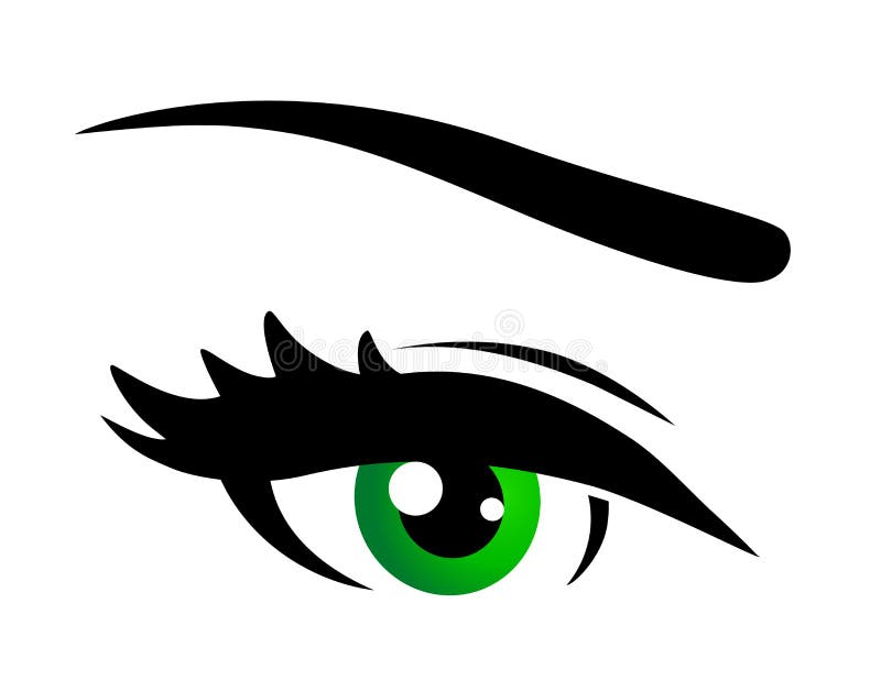 Green eye icon stock vector. Illustration of face, fashion 77469645