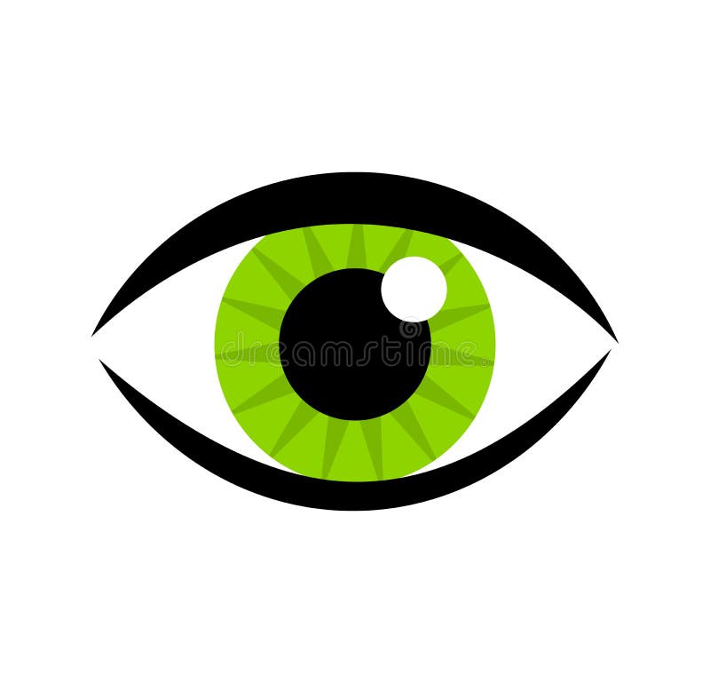 Green eye icon stock vector. Illustration of bright, mysterious - 78941321