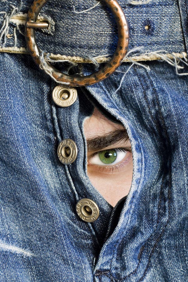 Green eye is searching for something. Button clasp stock images, royalty-free photos and pictures