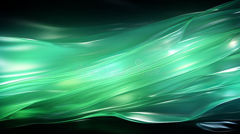 A green fabric with a black background. A vibrant fractal of green and black, captured in a image of colorful vector graphics, creating an abstract and mesmerizing work of art