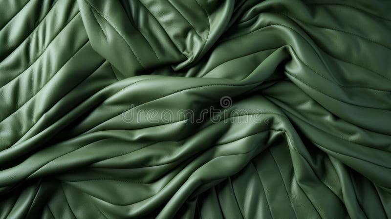 A green fabric with a wavy pattern vector illustration