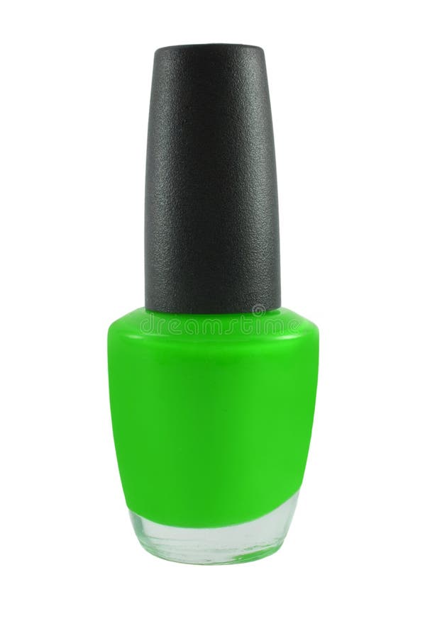 Green Fingernail Polish stock photo. Image of girly, metallic 11095280
