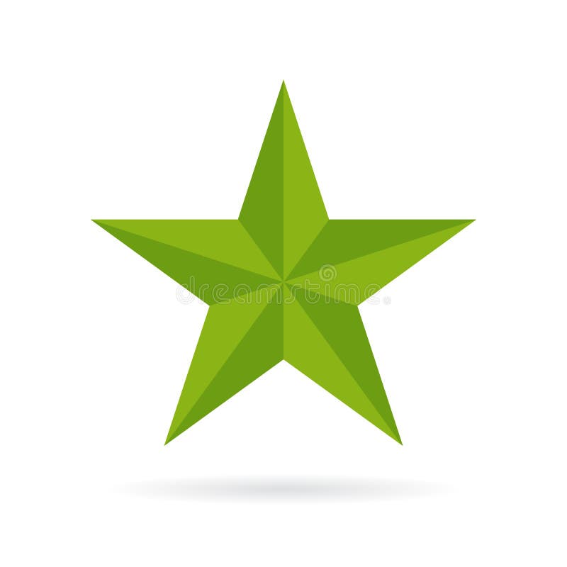 Green five pointed vector star royalty free illustration