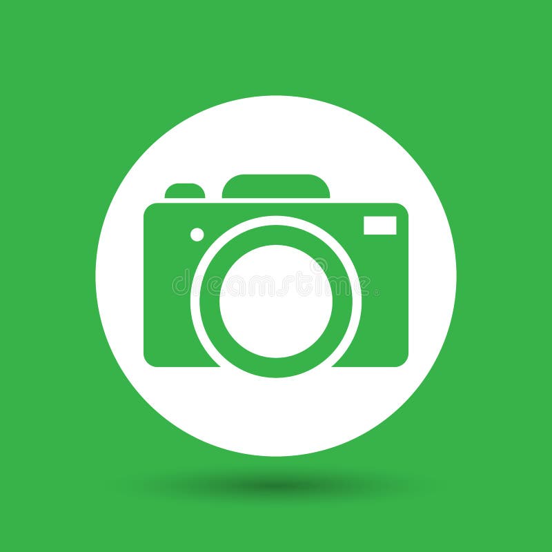 Green camera icon stock illustration. Illustration of digital 34893694