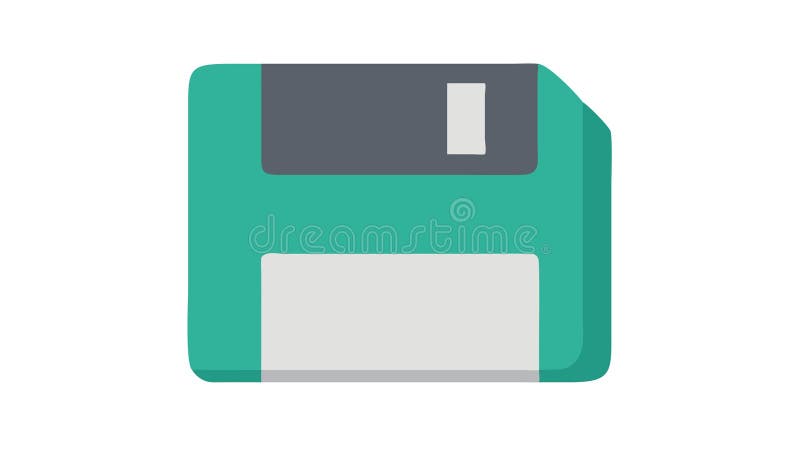 Green Floppy Disk Icon, Save File Symbol, vector design Generative AI vector illustration