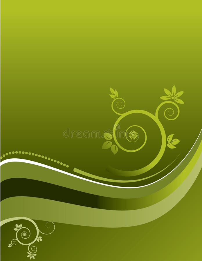 Green floral background