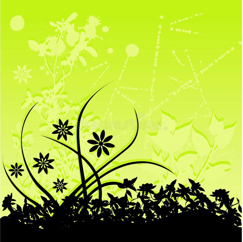 Green Floral Background stock vector. Illustration of flower 4790429