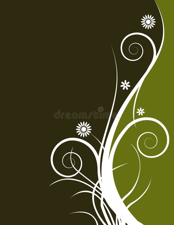 Green floral background