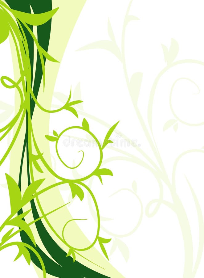 Green floral background