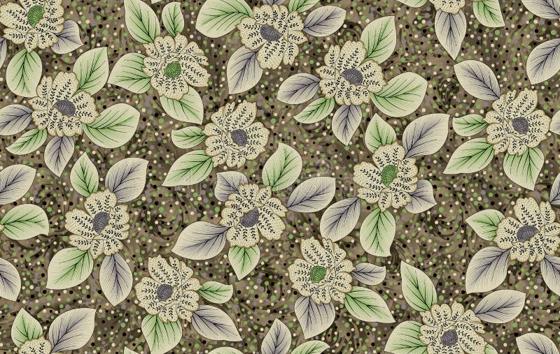 Green Floral Pattern for Wallpaper and Background Stock Image Image