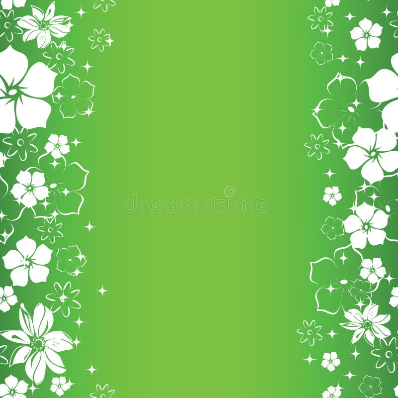 Green floral seamless background