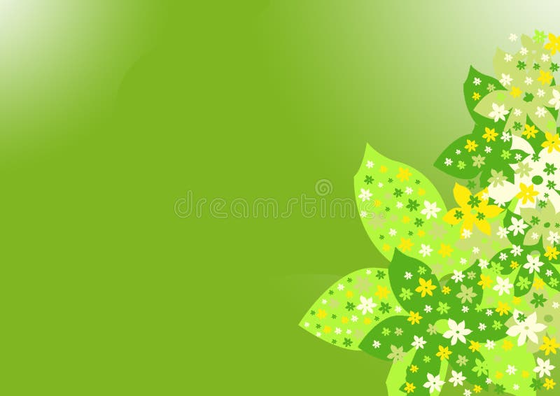 Green flowers stock illustration