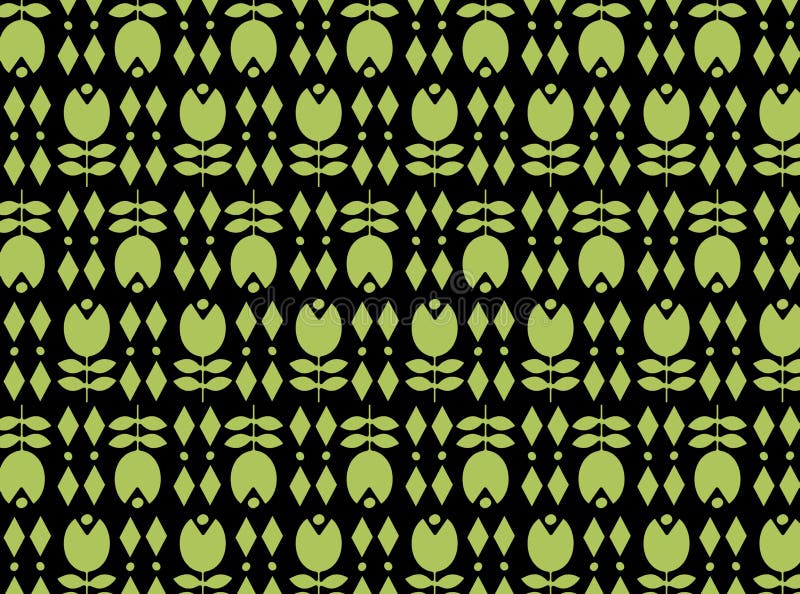 Green flowers seamless pattern on dark background. royalty free stock photos Green flowers seamless pattern on dark background. royalty free stock photos