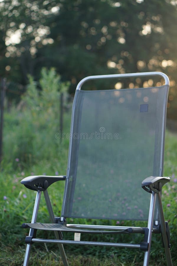 Green folding chair stock photo. Image of chair, nature 74829230