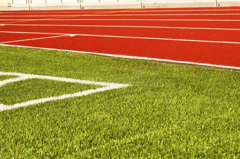 Green Football Field Grass. Stadium Stock Photo Image of field