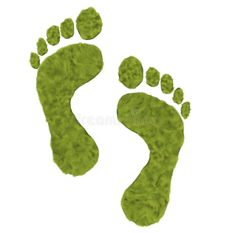 Green footprints stock photo. Image of toes, ecology 13403100