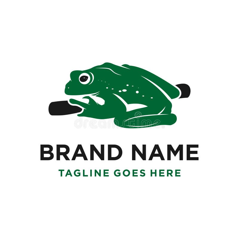Green frog logo design stock vector. Illustration of frog 167527215