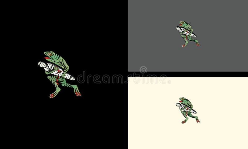 Green Frog Running Vector Artwork Design Stock Vector - Illustration of ...