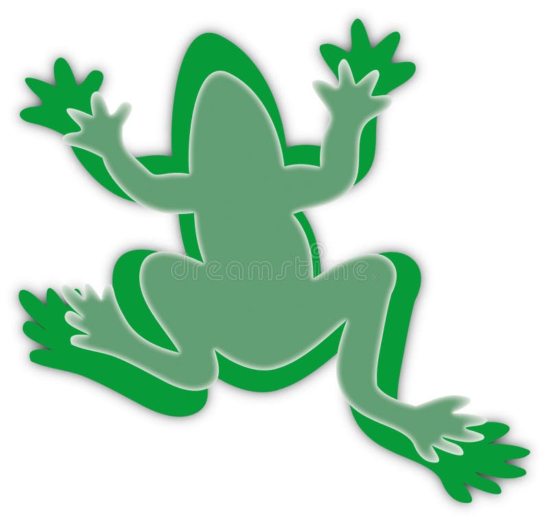 Green frog on white stock illustration. Illustration of copyspace