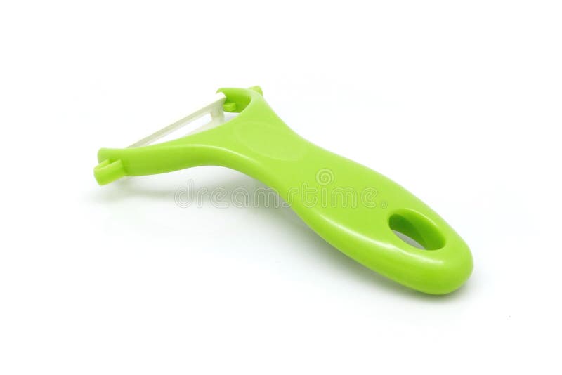 Green Fruit Skin Peeler Isolated Stock Photo - Image of object, breakfast:  63813916