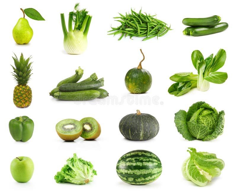 Green Fruits and Vegetables stock photography Green Fruits and Vegetables stock photography