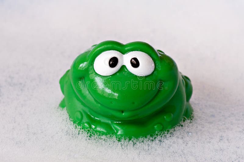Green funny frog