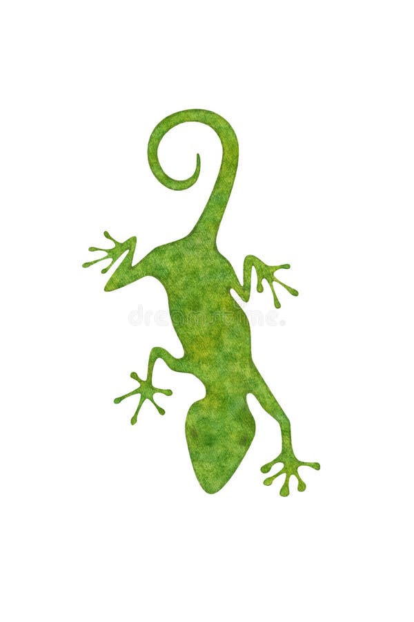 Green Gecko on white stock illustration Green Gecko on white stock illustration