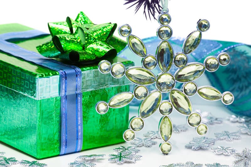Green gift box stock photo. Image of bush, decorate, decorative 12232094